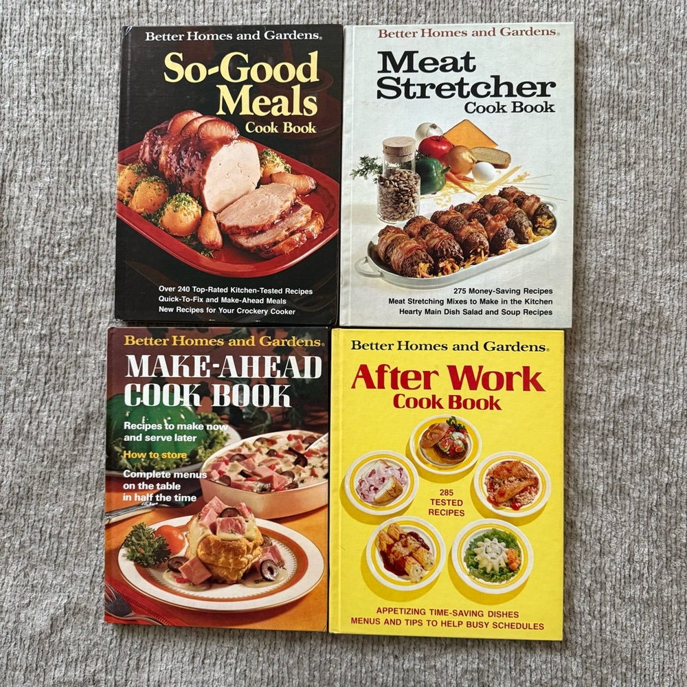 Better Homes & Gardens Vintage Cookbook Lot (4) After‎ Work Make-Ahead
